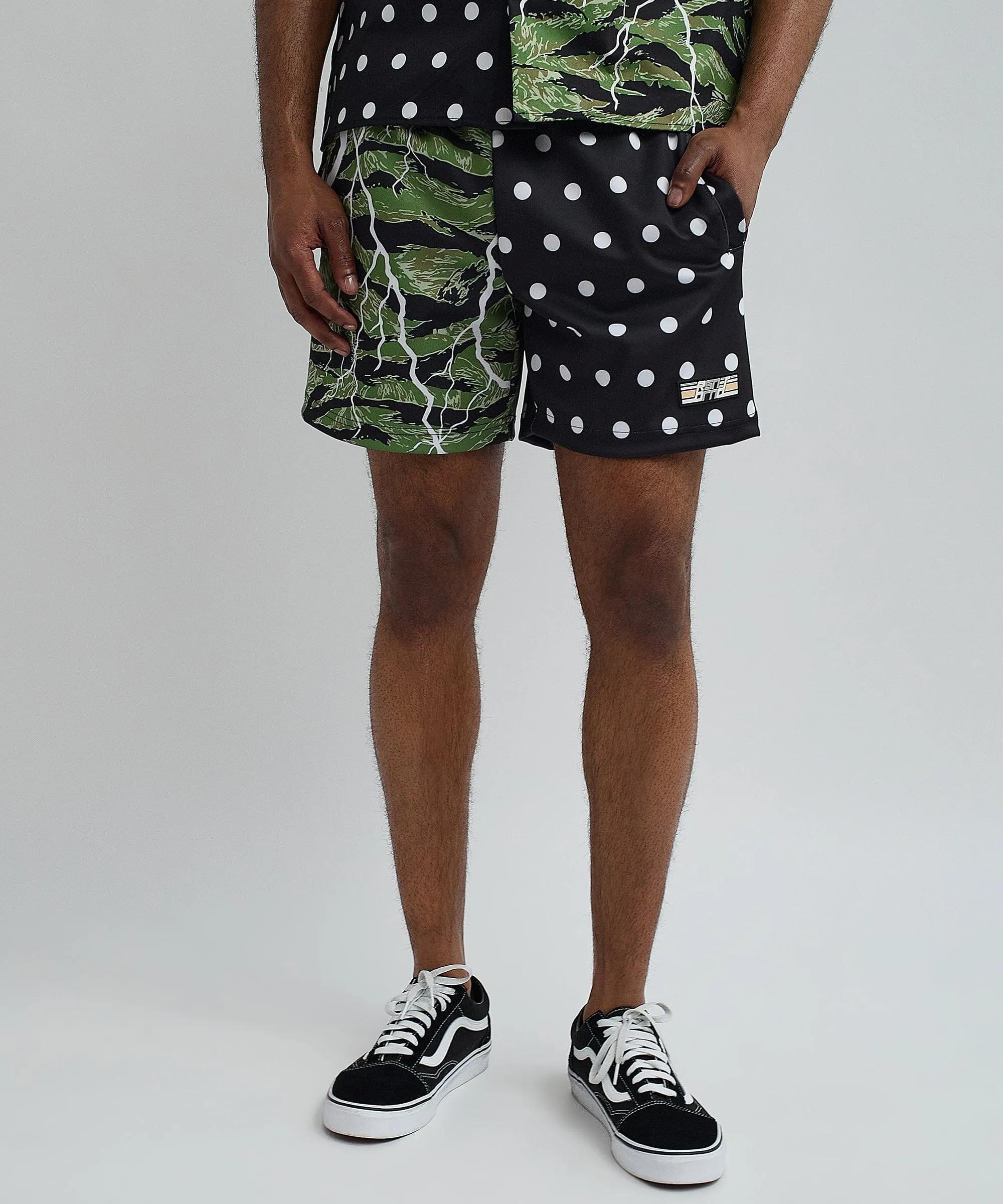 Dots And Camo Split Shorts