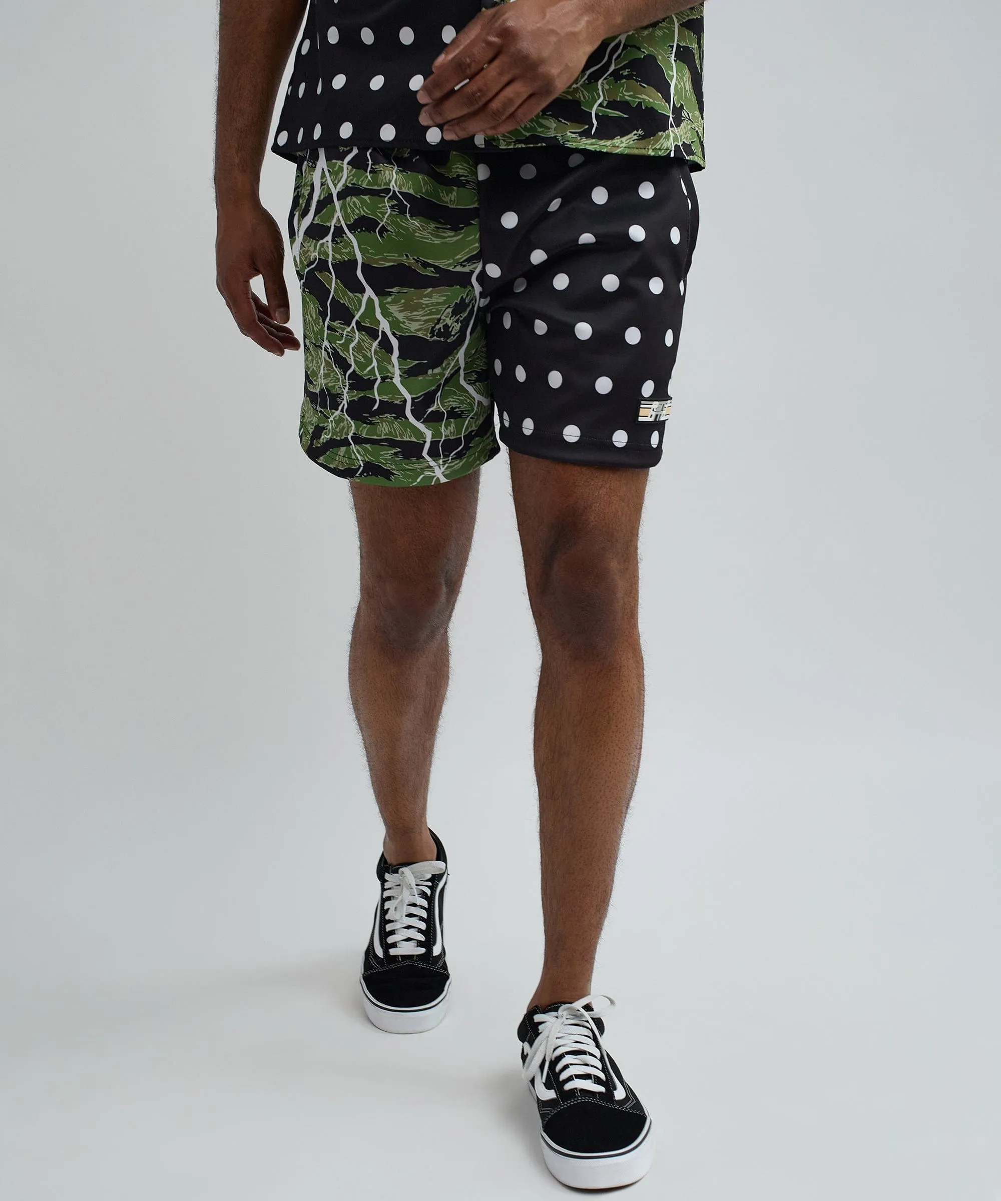 Dots And Camo Split Shorts