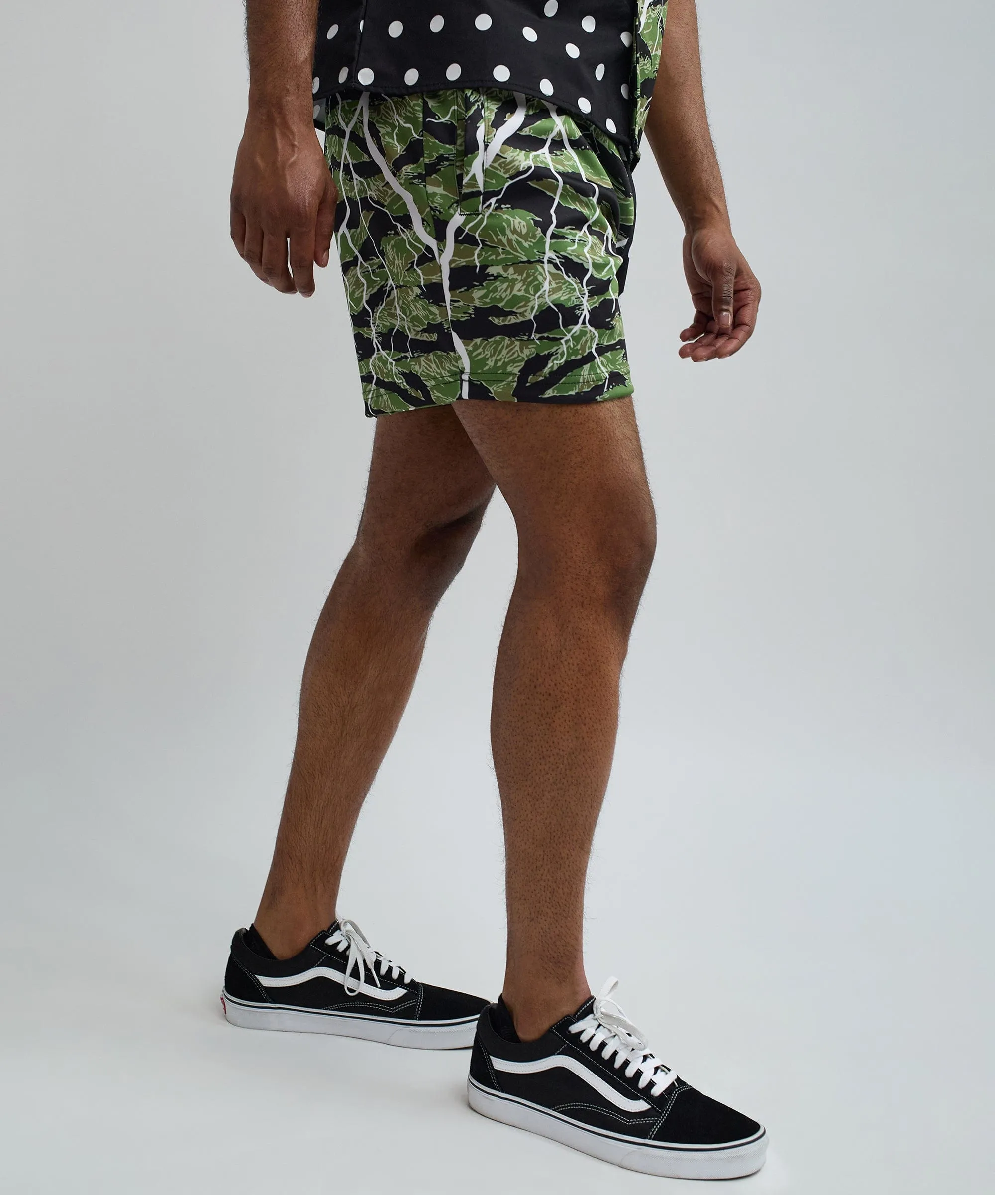 Dots And Camo Split Shorts