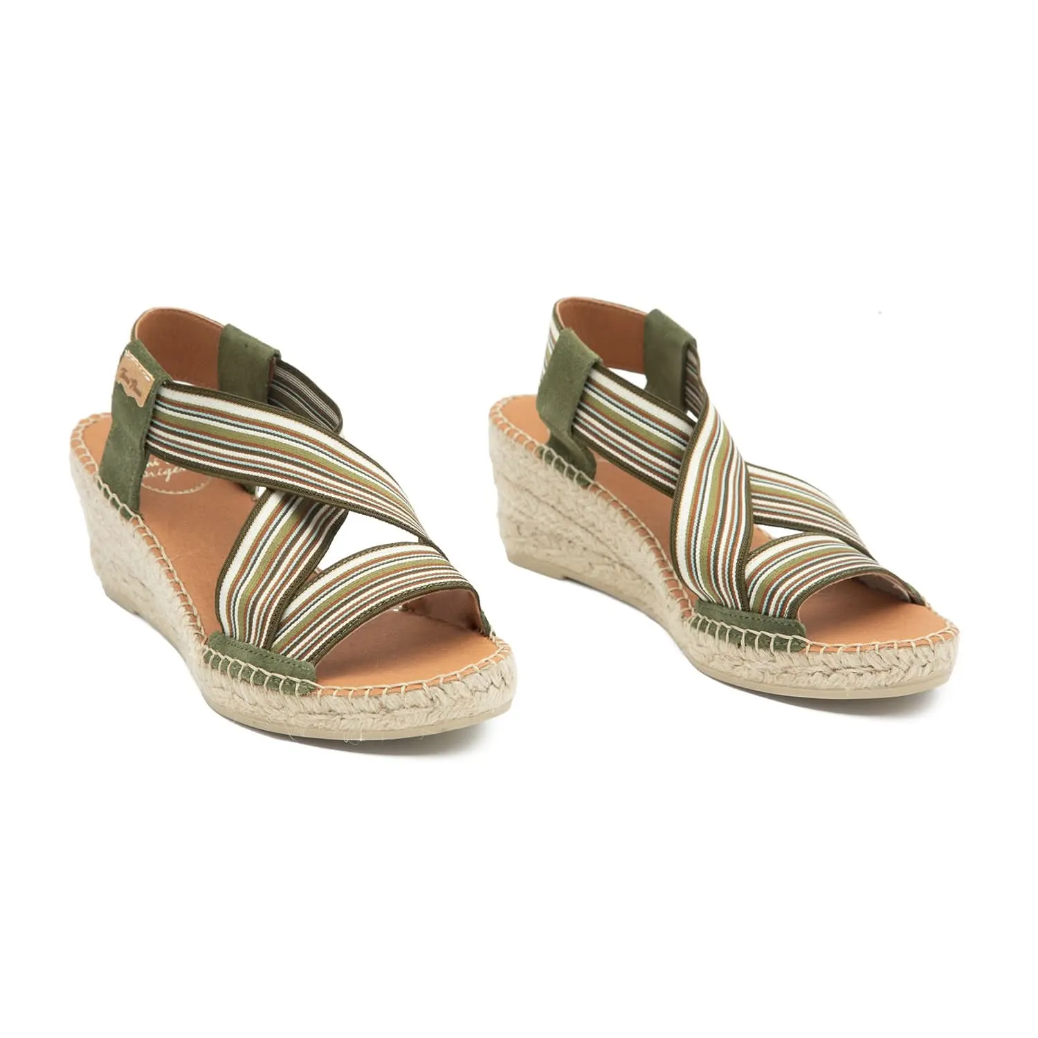 Elastic Fabric Wedge Espadrille for Women - Tina