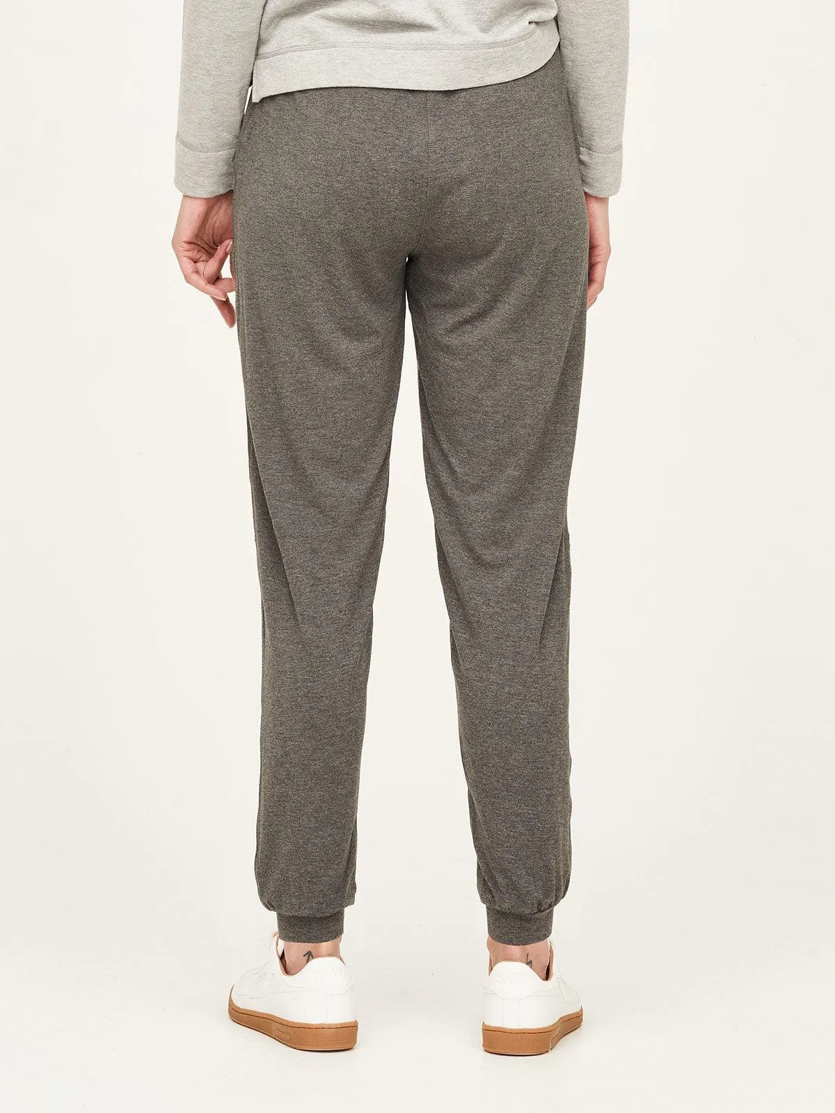 Emerson Tie Waist Bamboo Jersey Joggers - Dark Grey Marle