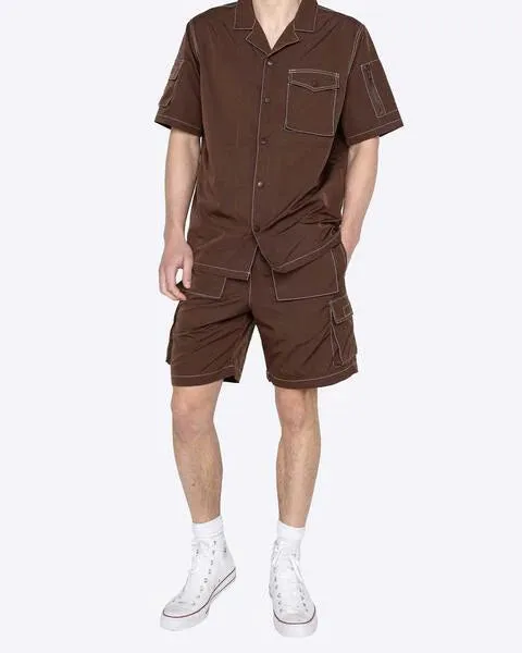 EPTM REWORK SNAP SHORTS BROWN