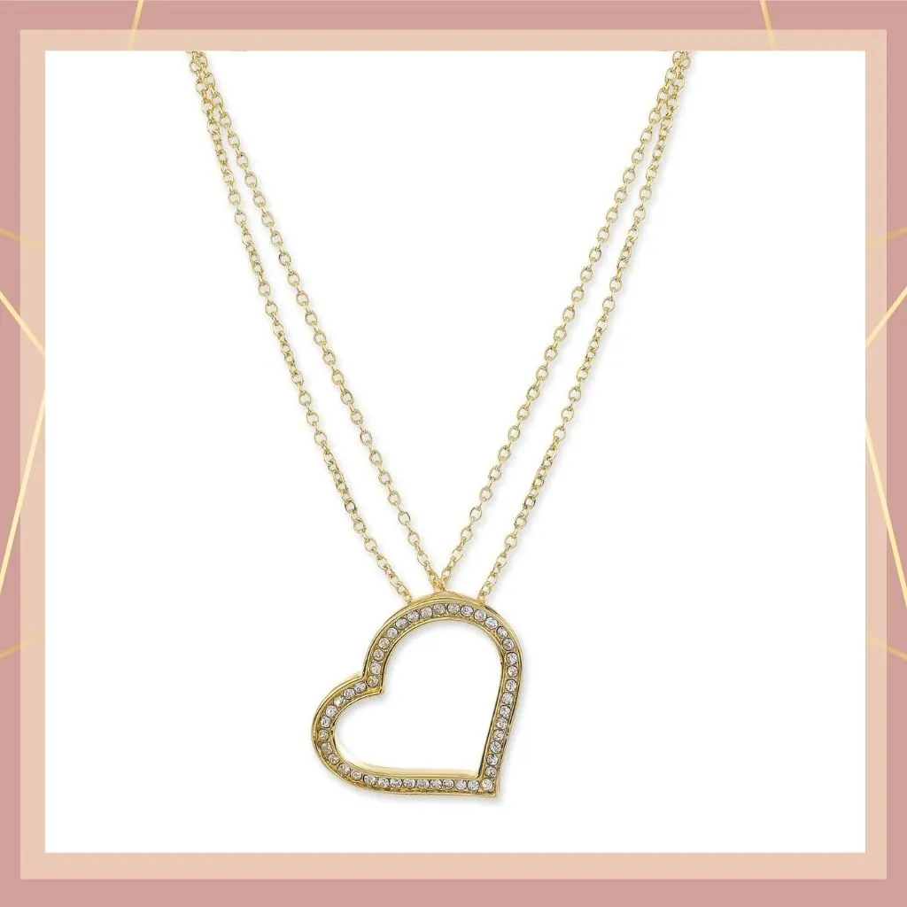 Estele - Gold Plated Valentines Special Lovely Heart Pendant for Women / Girls