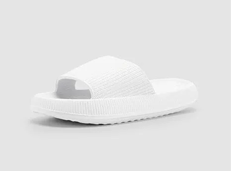 FitVille Women's Cushioning Shock-Absorbing Slip-Resistant Bathroom Slippers