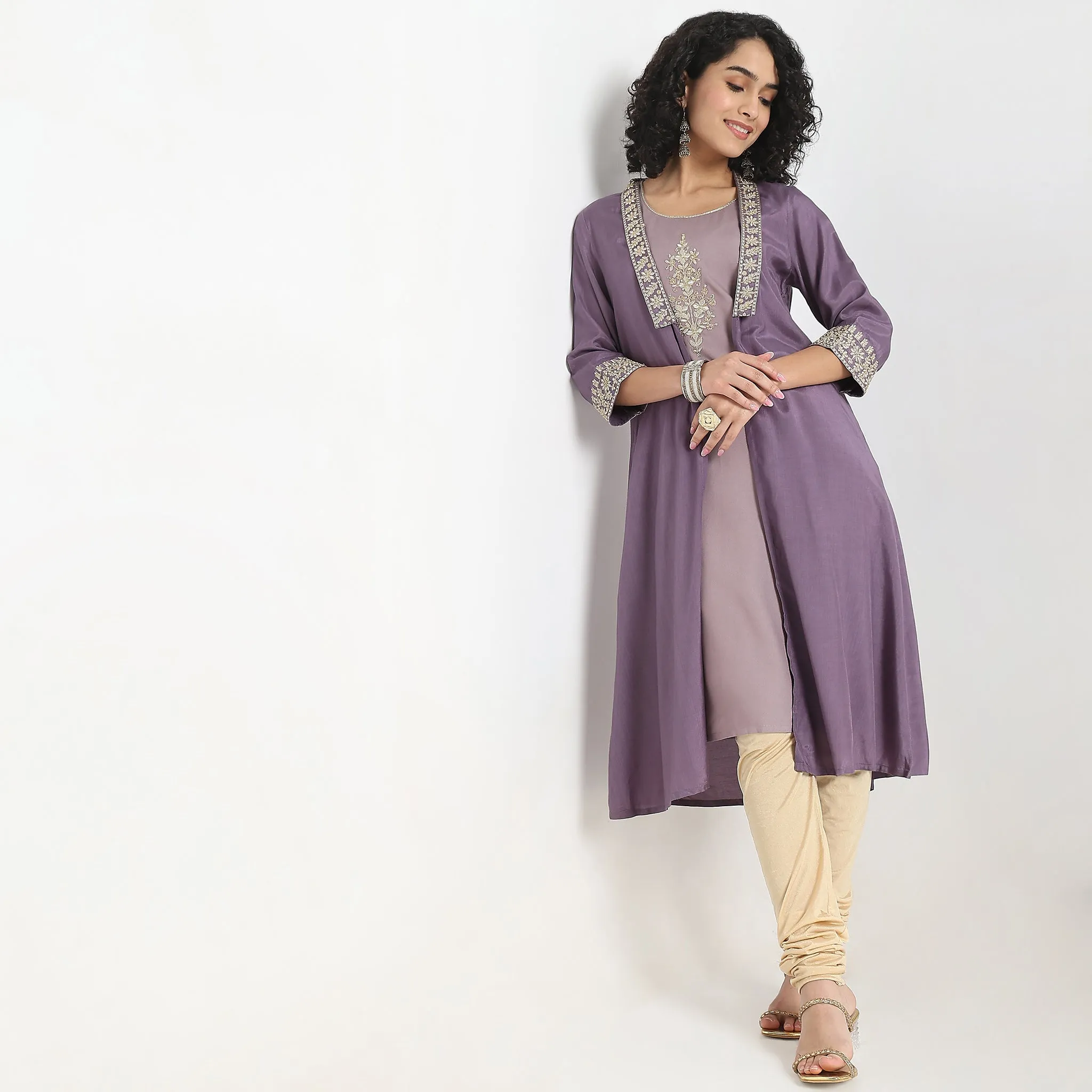 Flare Fit Embellished Kurta