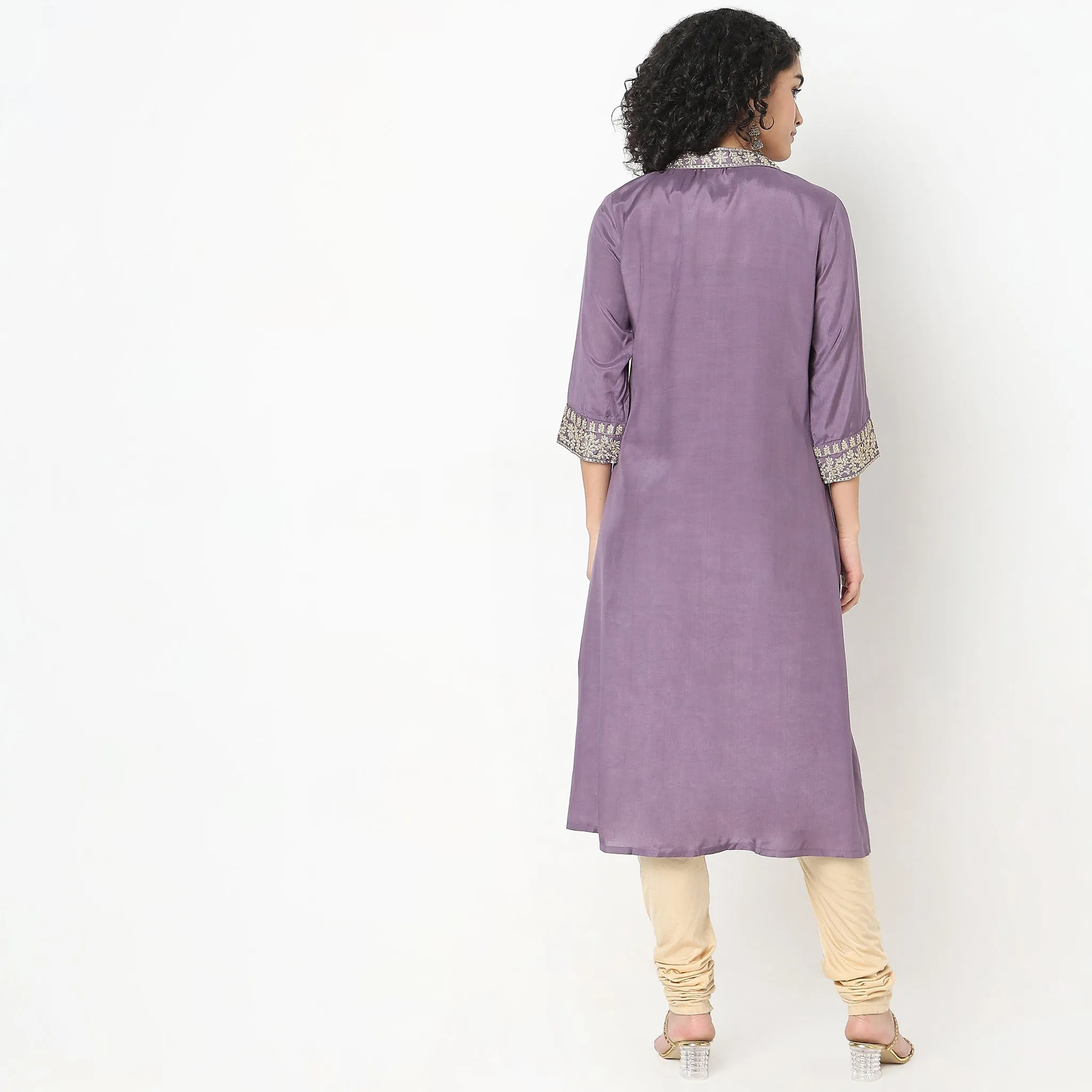 Flare Fit Embellished Kurta