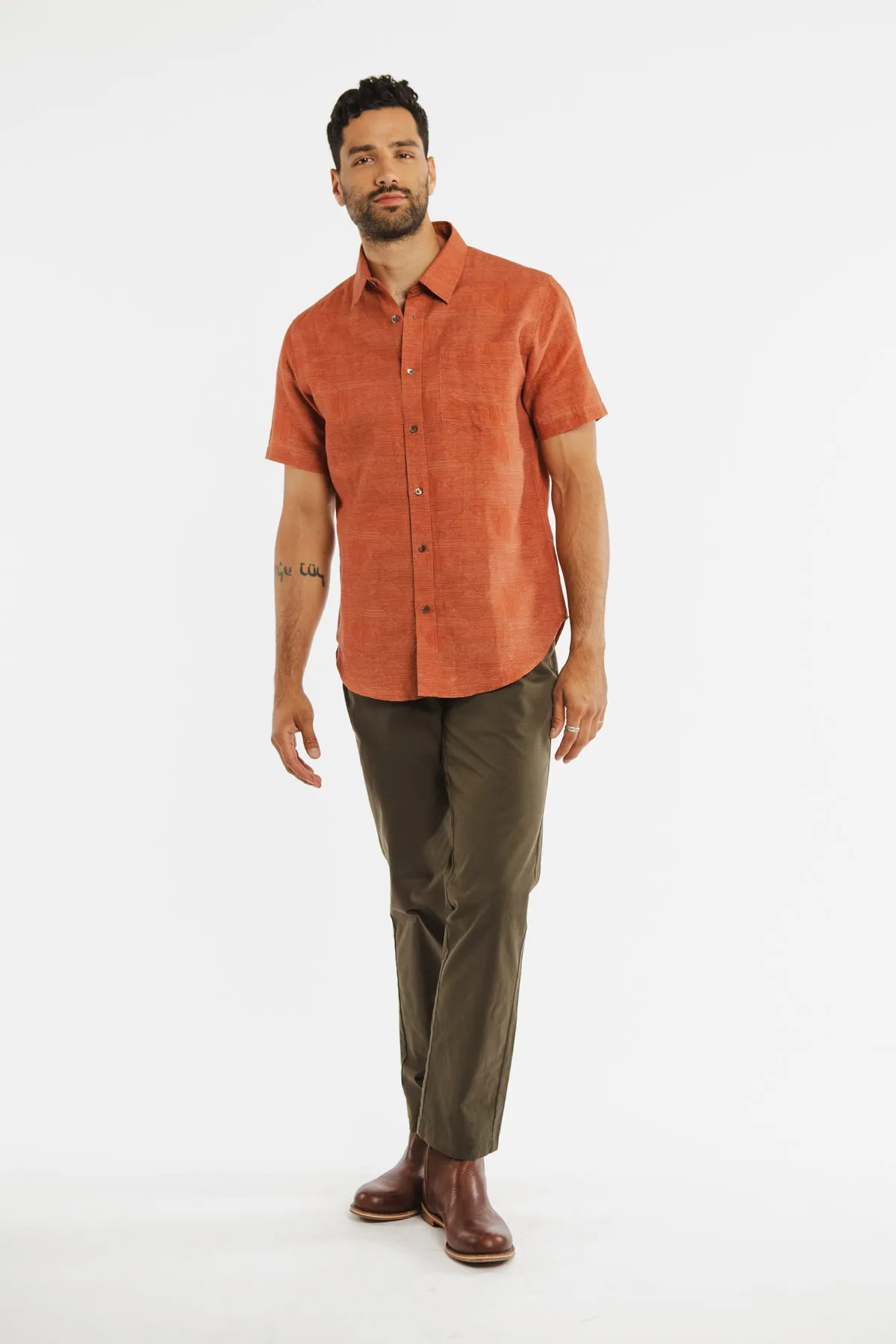 Harbor Slim Shirt / Rust Line