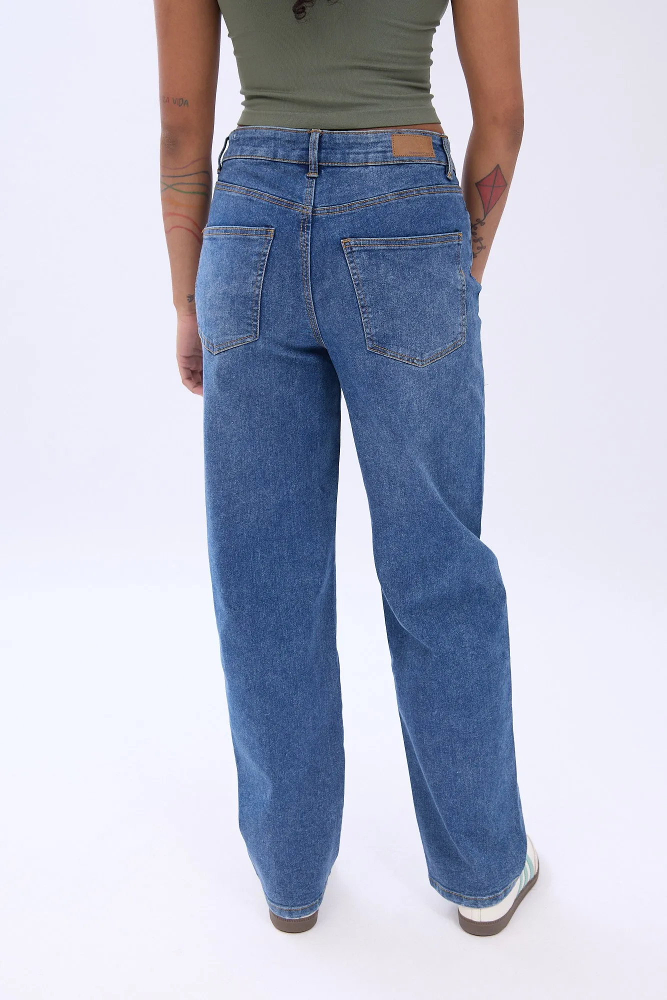 High Rise Vintage Stretch Baggy Jeans