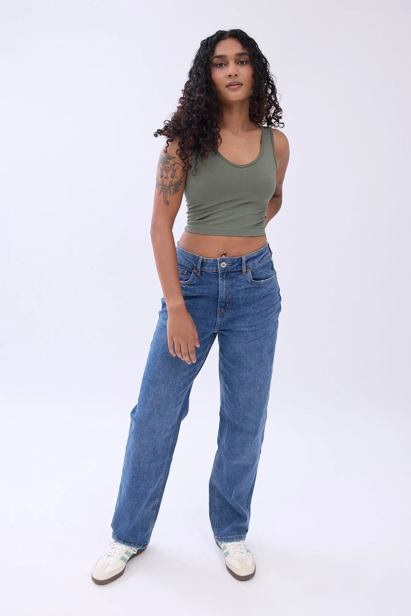 High Rise Vintage Stretch Baggy Jeans