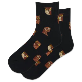 HOTSOX Women's Owl Quarter Ankle Sock