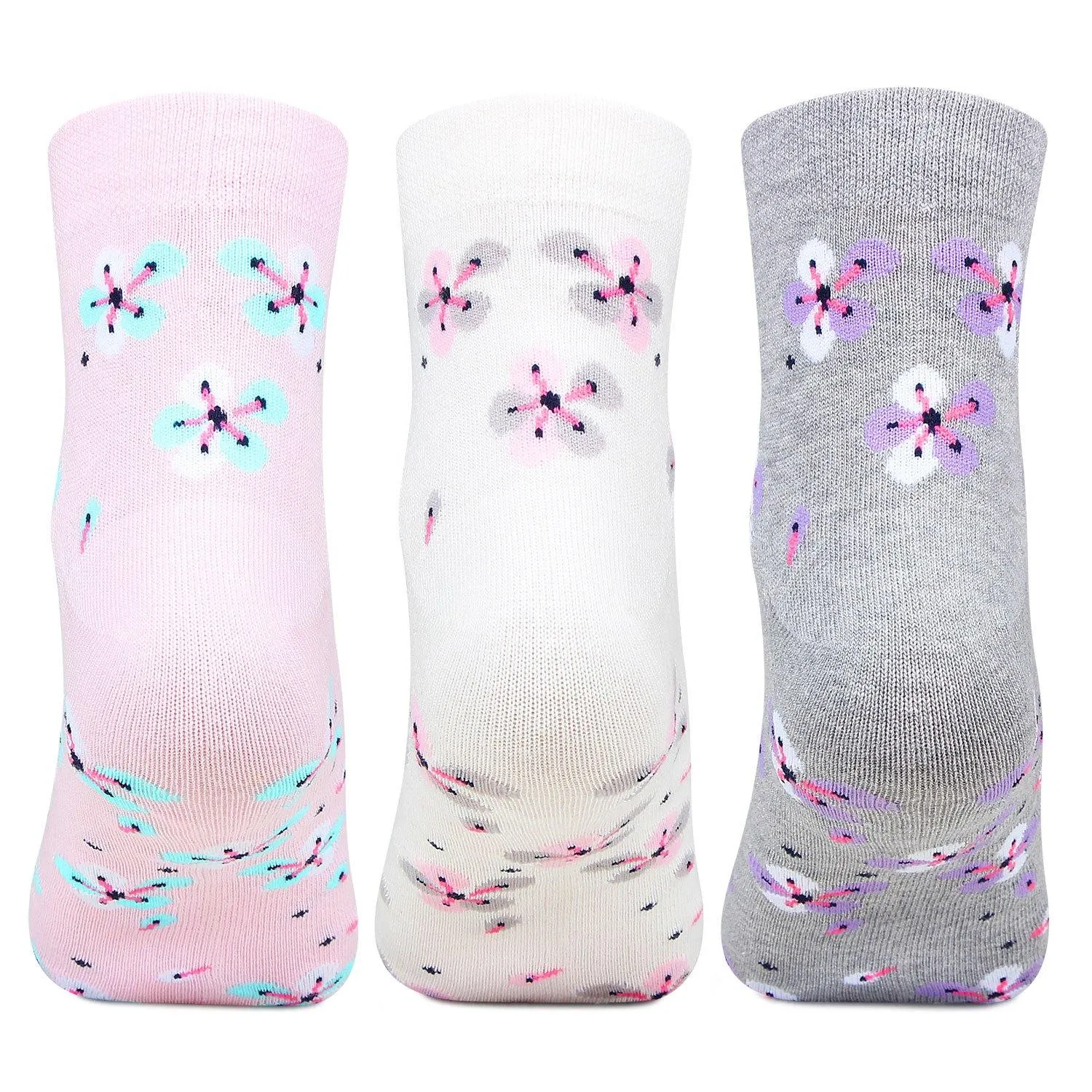 Hush Puppies Women's Floral Ankle Socks - Pack of 3