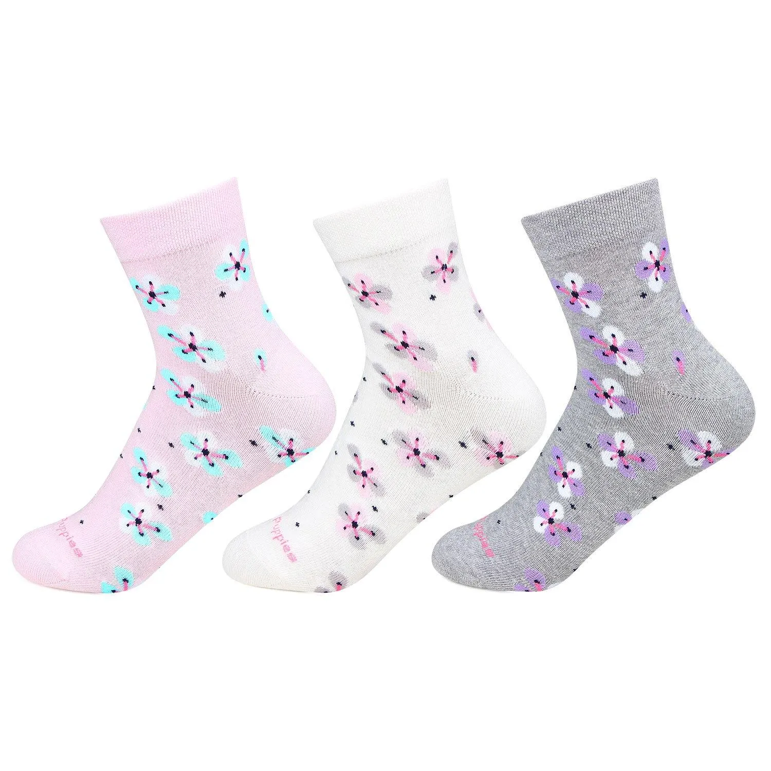 Hush Puppies Women's Floral Ankle Socks - Pack of 3