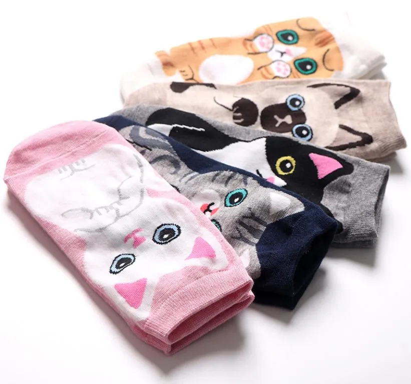 Kawaii Cute Ankle Socks - Siamese Cat