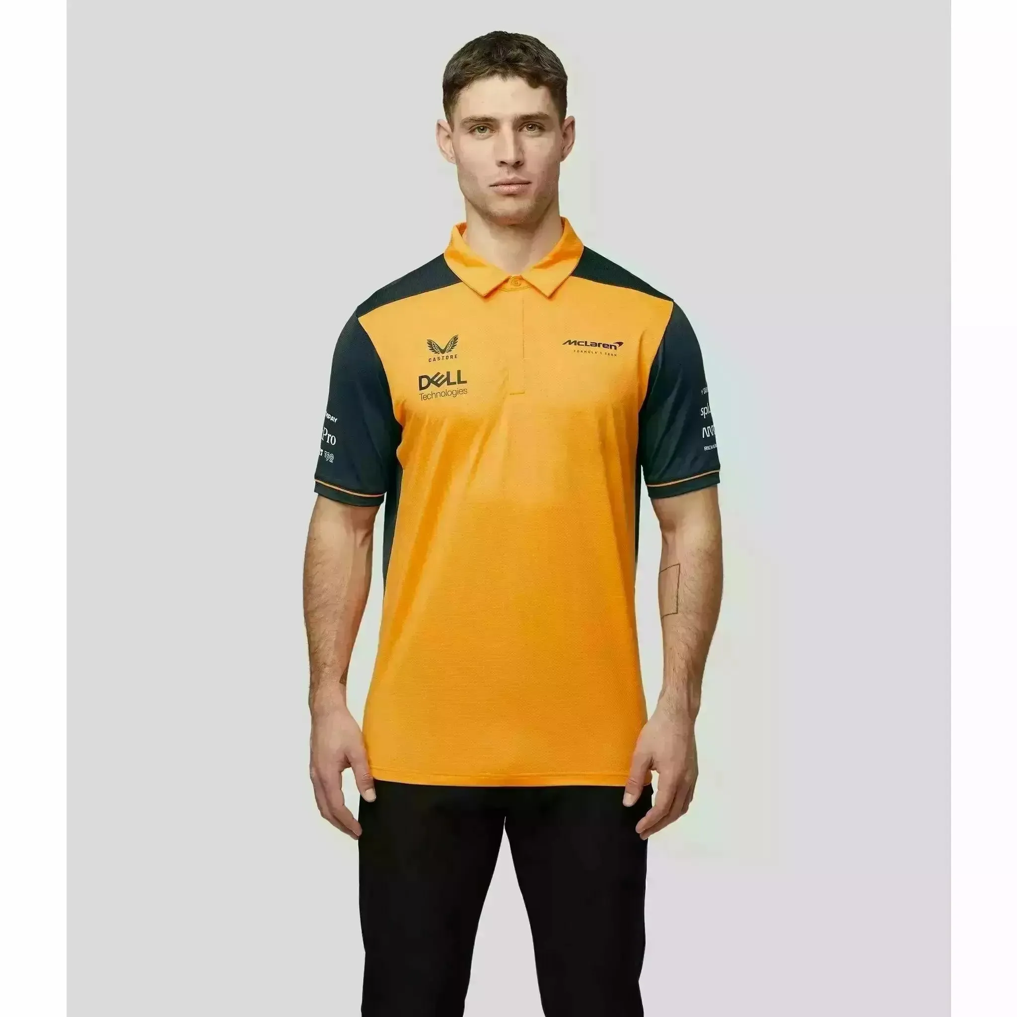 McLaren F1 Men's Team Polo Shirt - Papaya/Phantom