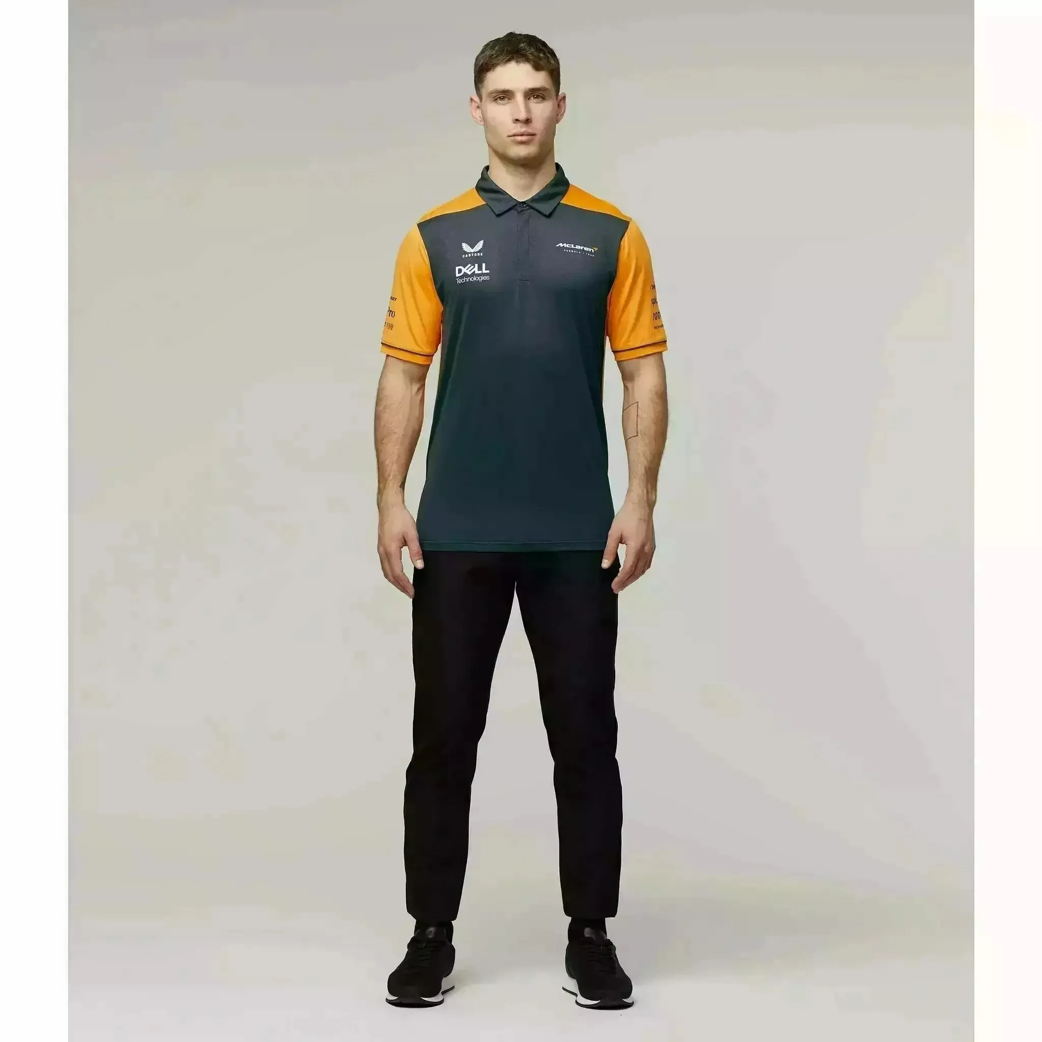 McLaren F1 Men's Team Polo Shirt - Papaya/Phantom