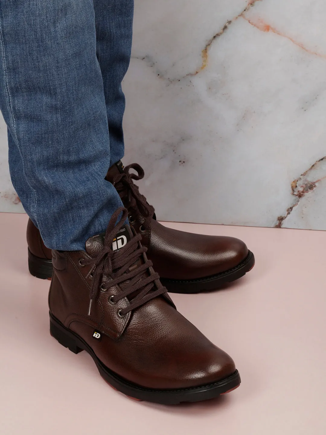 Classic Mens Brown Leather Boot (ID1073)