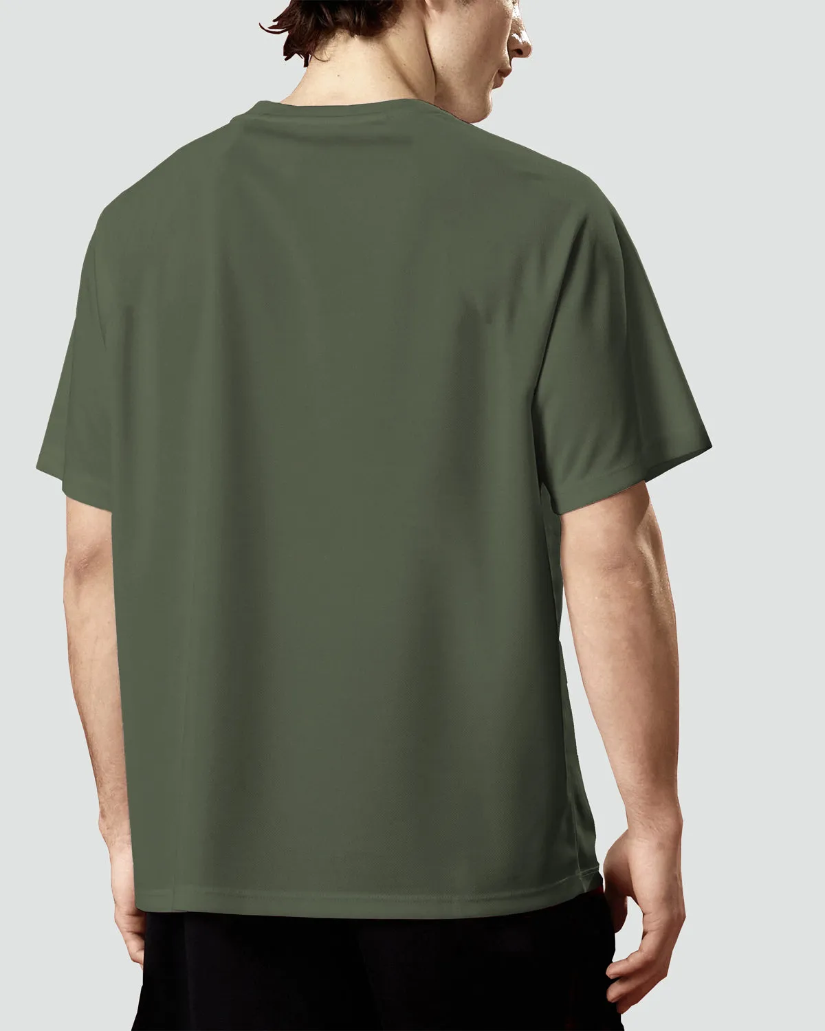 Men Loose Fit Olivegreen T-shirt