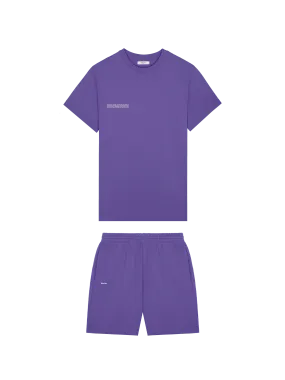 Mens 365 T-shirt and Shorts Bundle—Ultraviolet