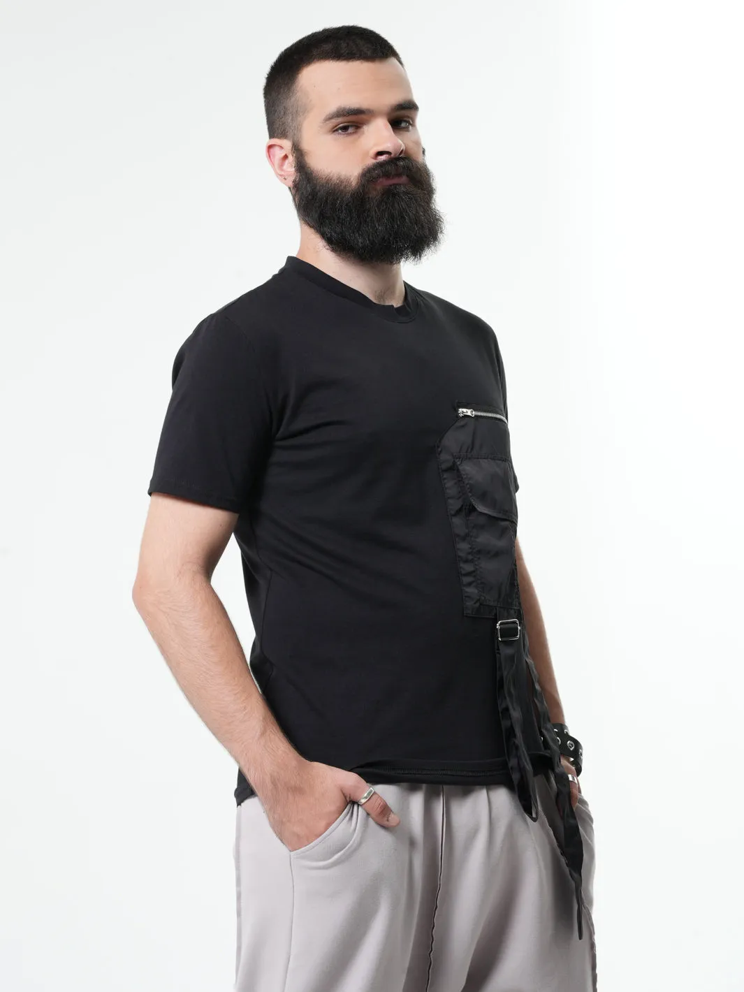 Mens Futuristic Tshirt with Pocket