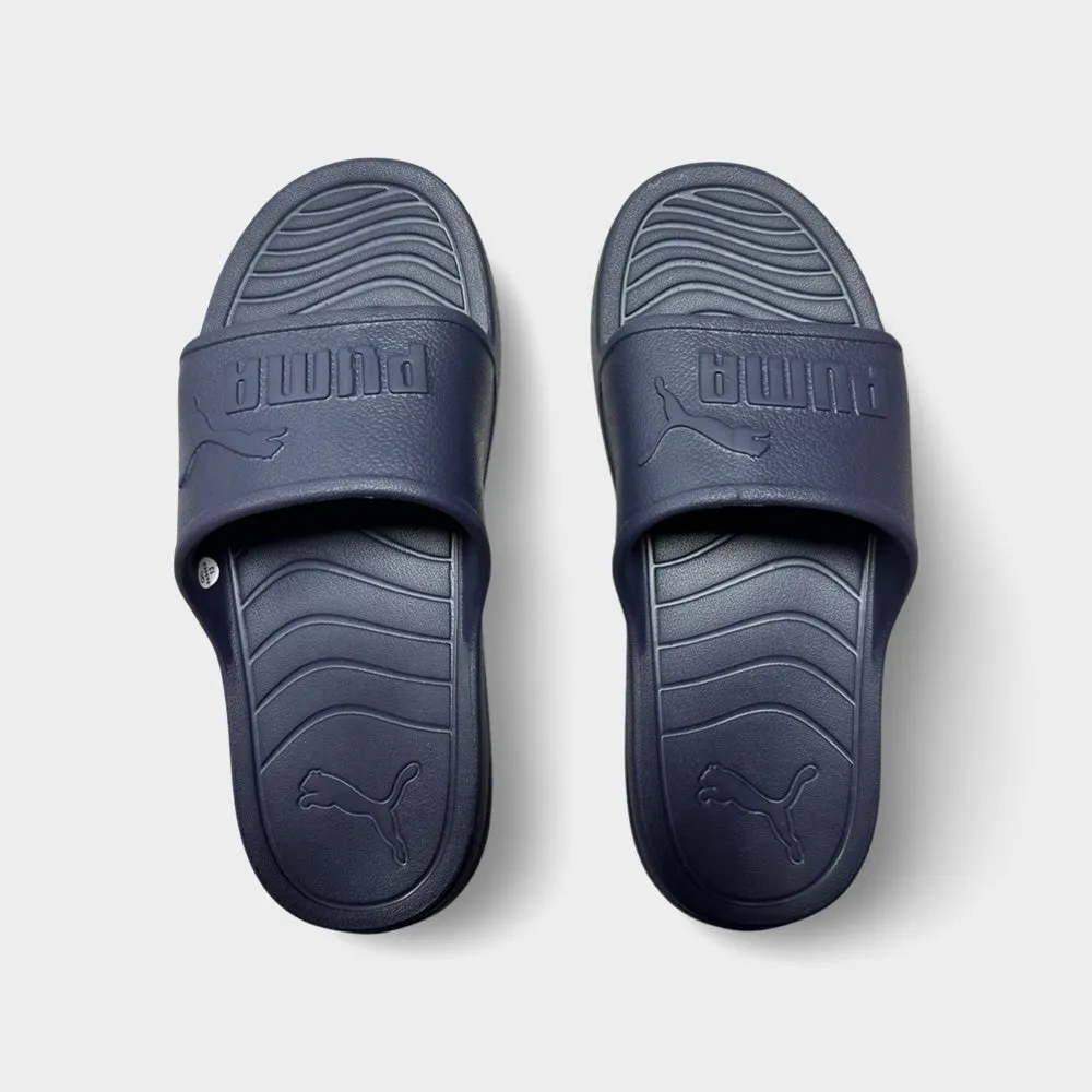 Mens Puma Popcat Injex Slides _ 180919 _ Navy