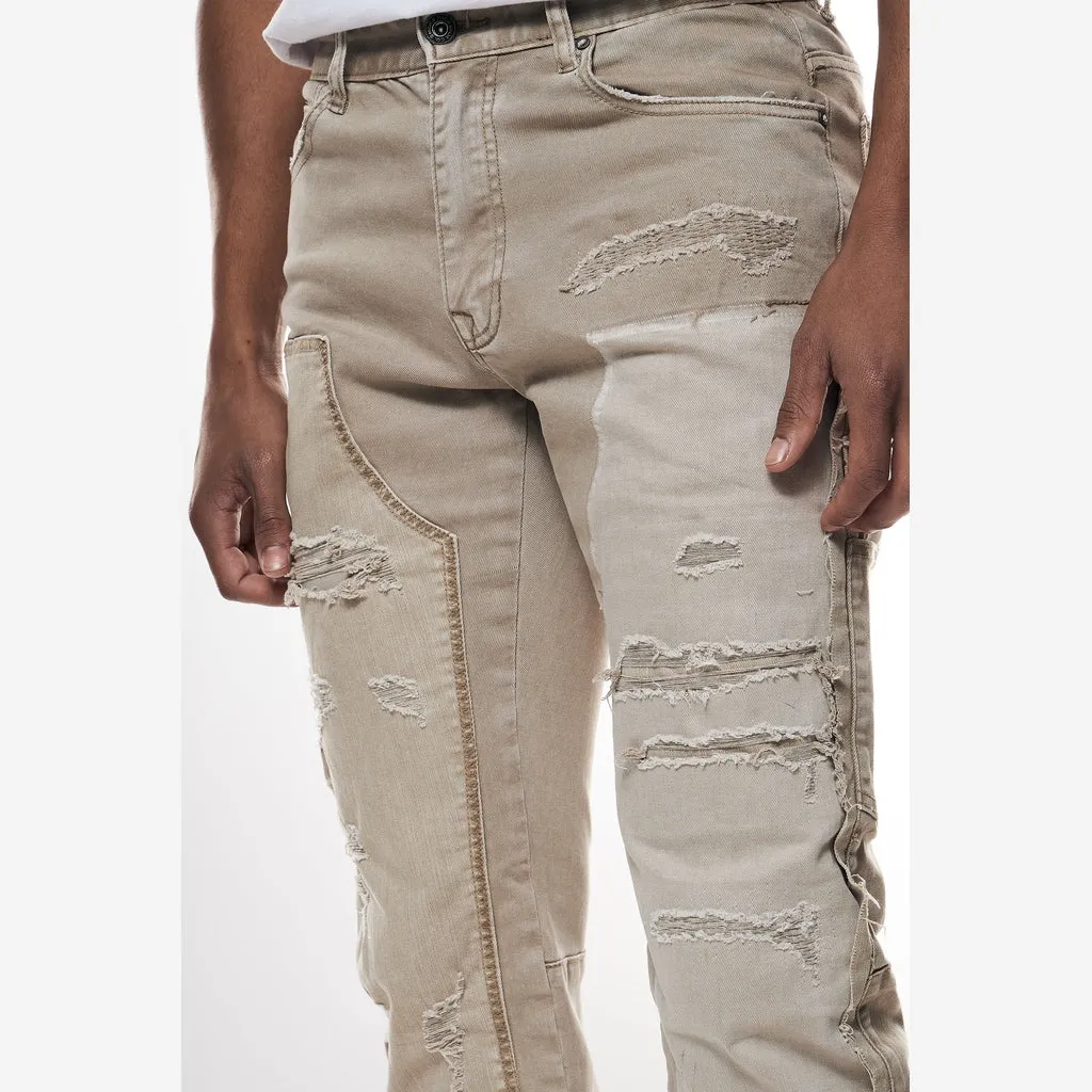 Mixed Media Double Knee Twill Pants