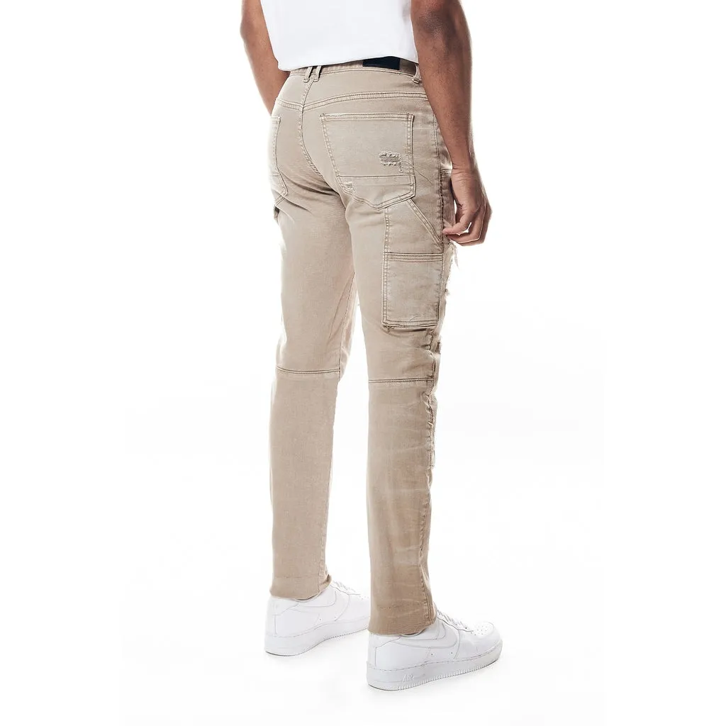 Mixed Media Double Knee Twill Pants