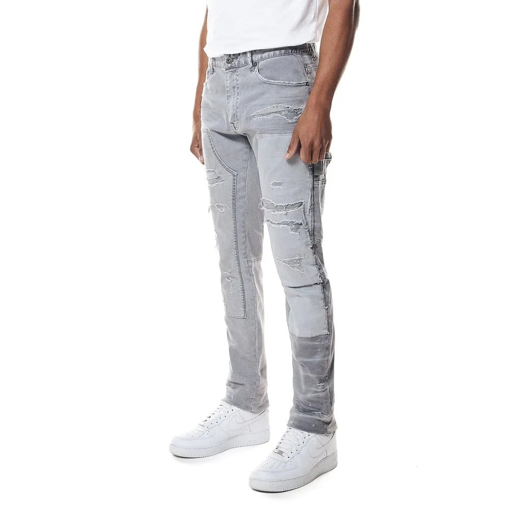 Mixed Media Double Knee Twill Pants