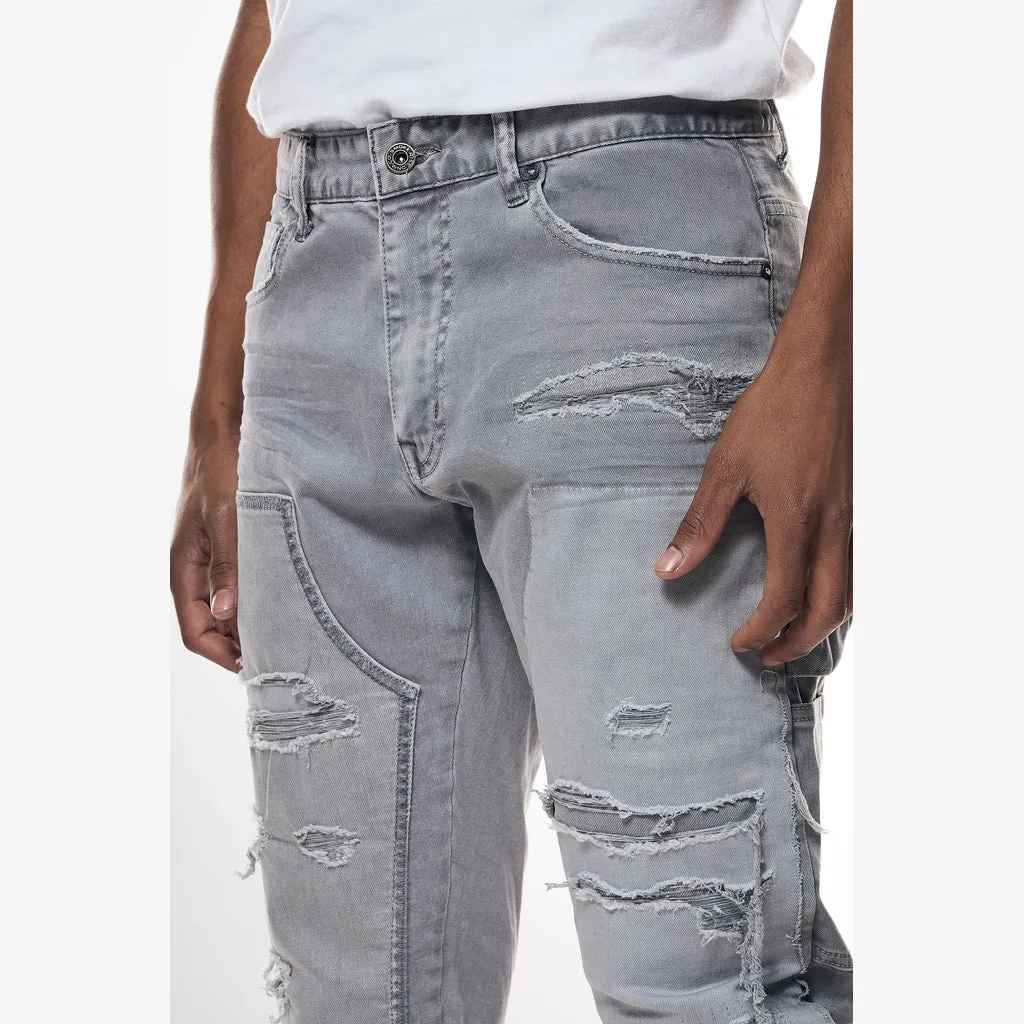 Mixed Media Double Knee Twill Pants