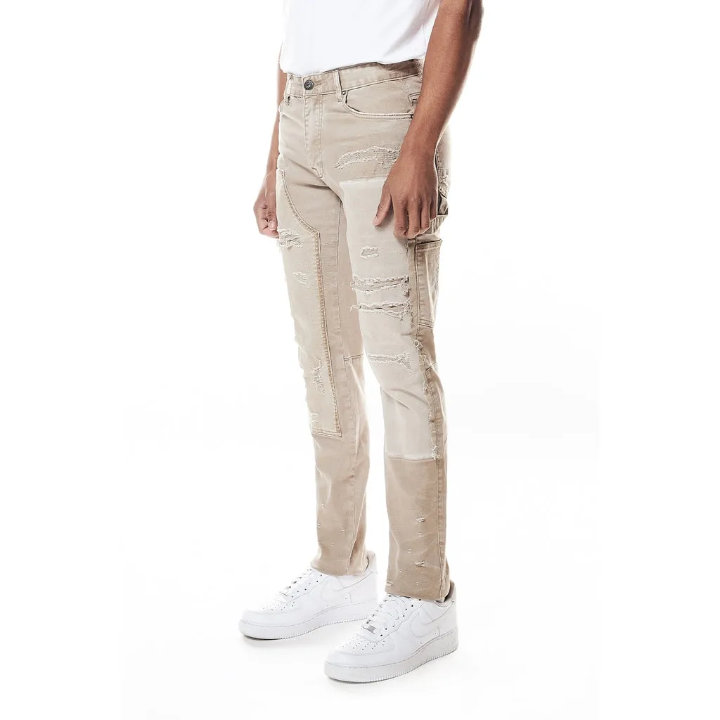 Mixed Media Double Knee Twill Pants