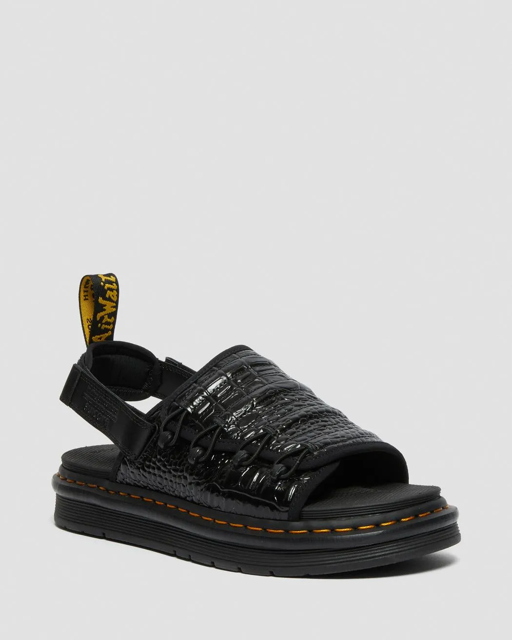 MURA SUICOKE CROCO LEATHER SANDALS