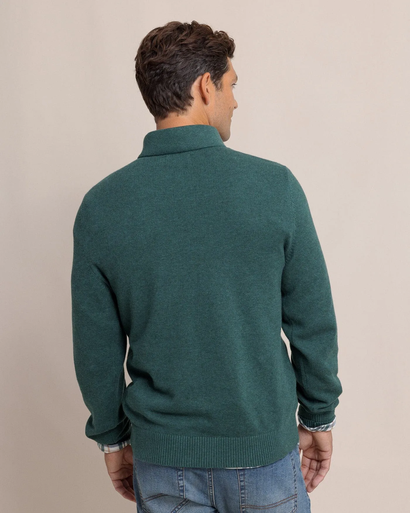 Oakatie Heather Quarter Zip Sweater