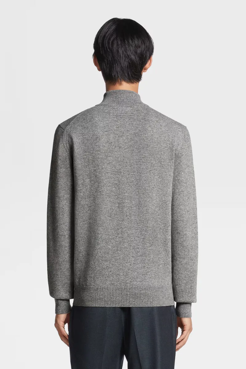 Oasi Cashmere Zip Mock Sweater