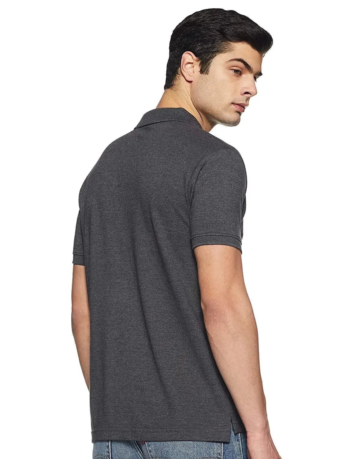 ONN Men's Cotton Polo T-Shirt (Pack of 2) in Solid Black Melange-Camel colours