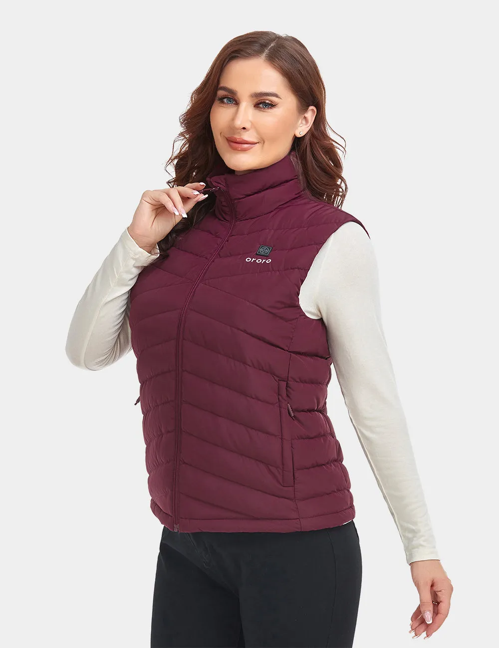 (Open-box) Women's Heated Lightweight Down Vest (Battery Set Not Included)