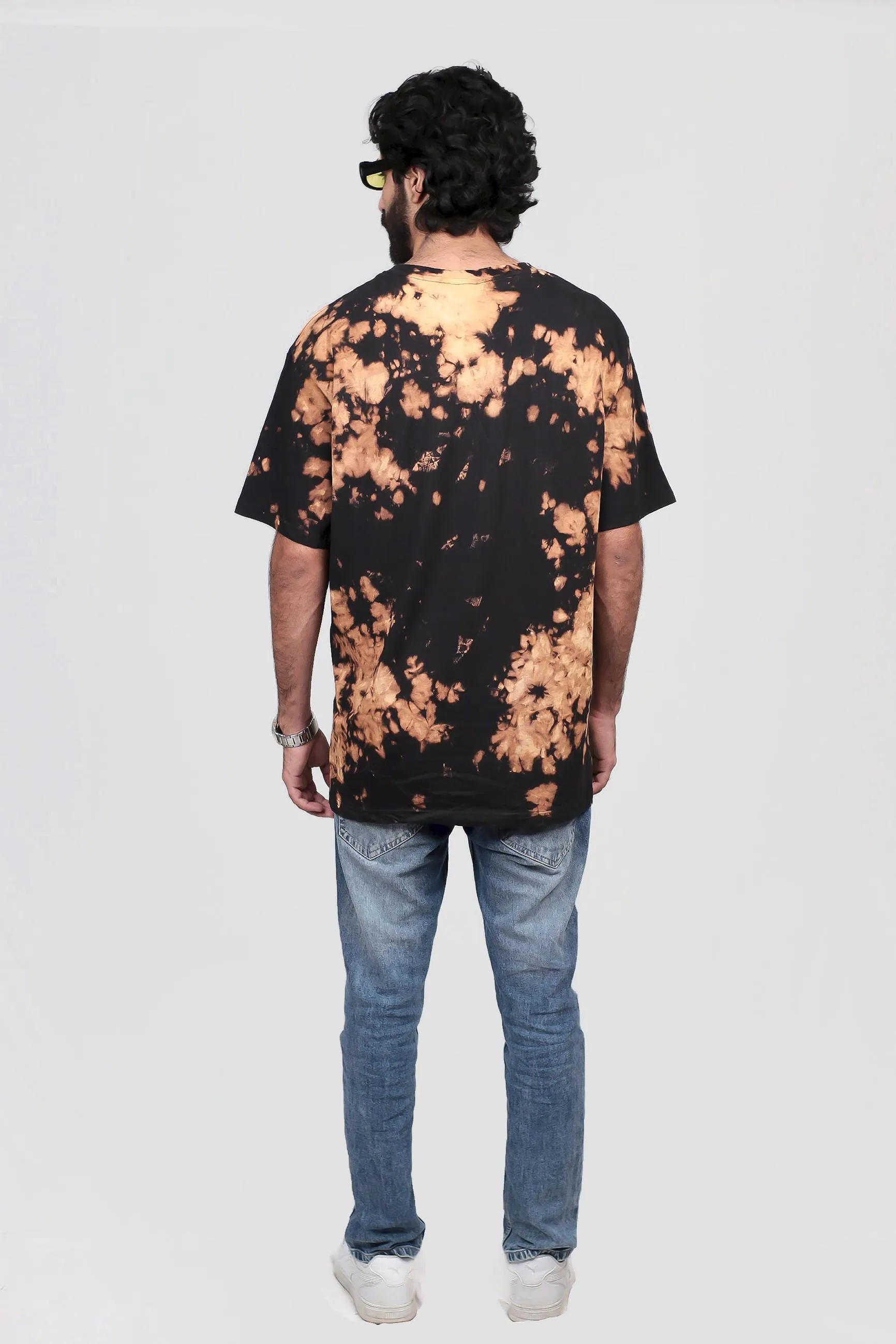 Oversized Black Tie & Dye T-shirt