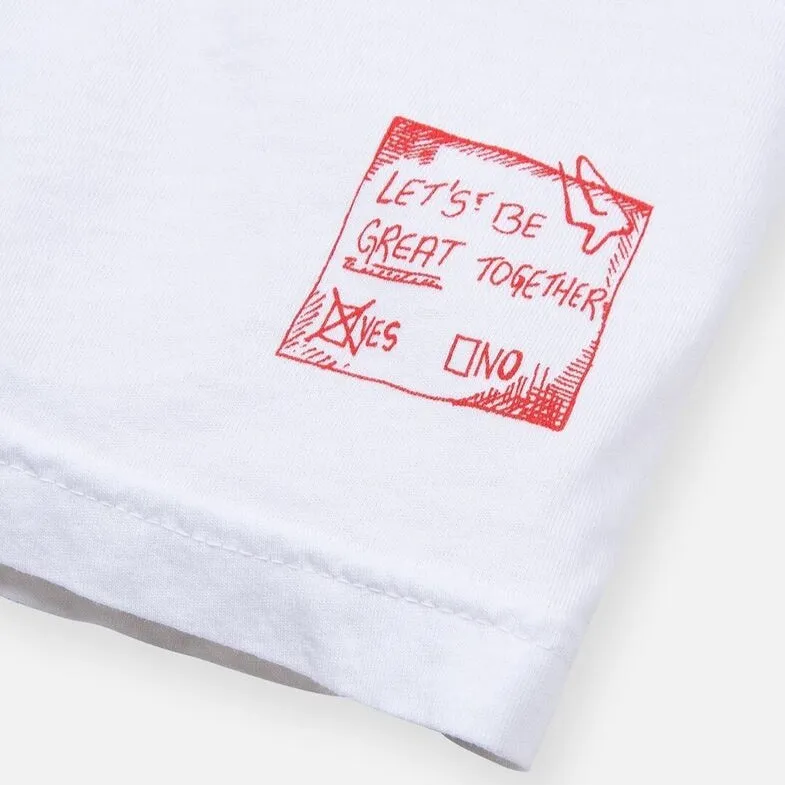 Paper Planes Love Note Tee- WHITE