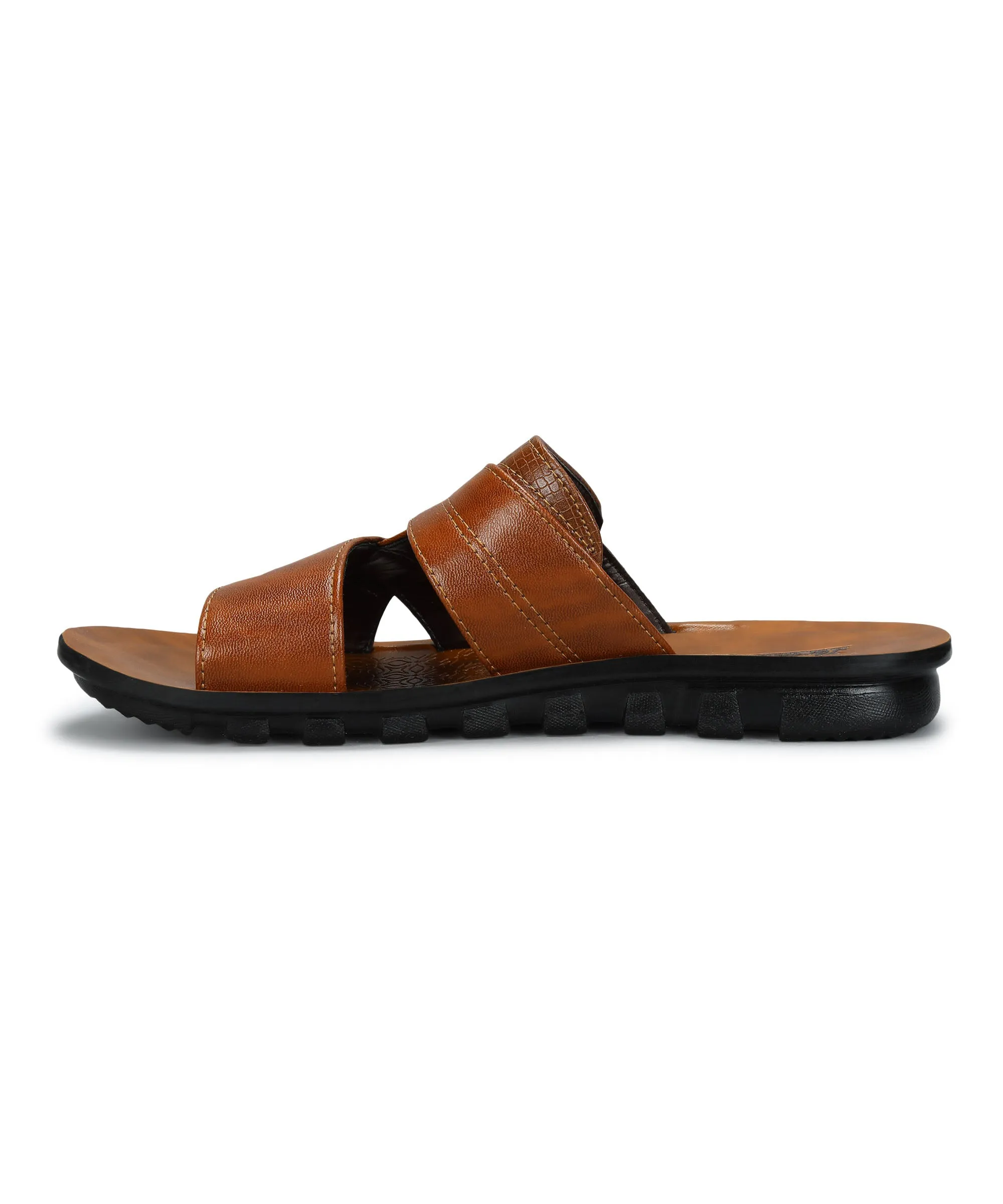 Paragon Men's Slip-on Brown Sandals for Men | Comfortable Sole & Durable