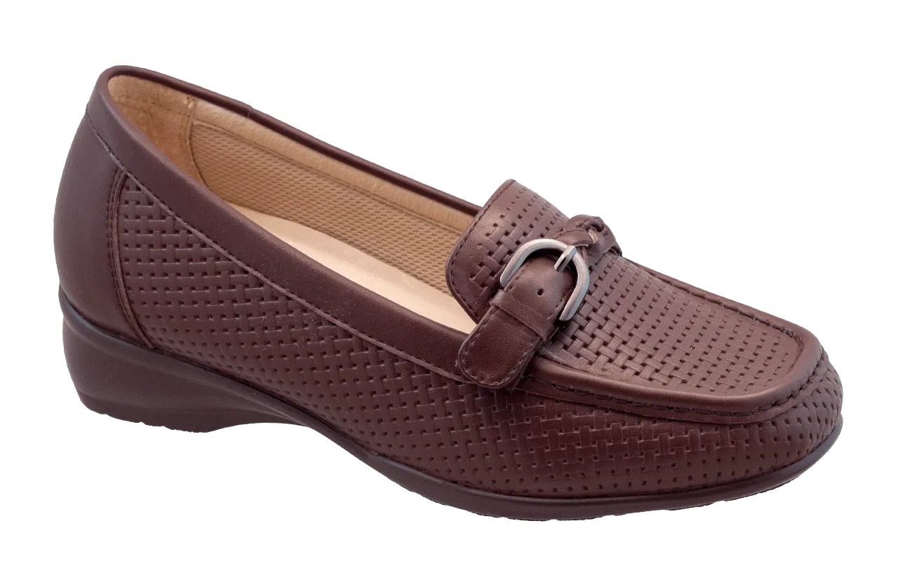 Pilgrim Women Dress Shoes - Claire W3131 - Woven Brown