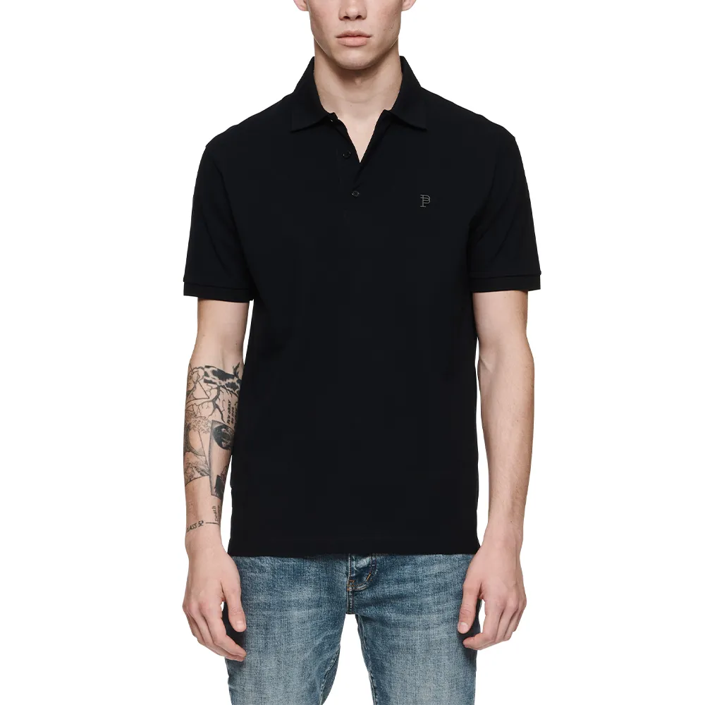 Pique Knit Polo 'Black'