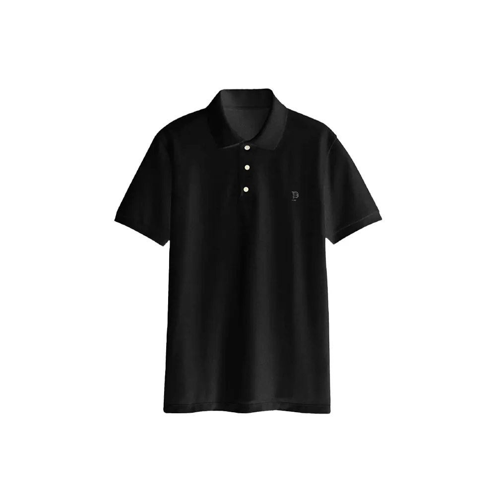 Pique Knit Polo 'Black'