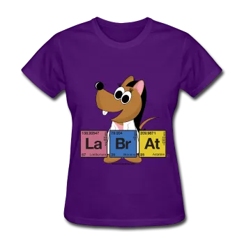 "Lab Rat Periodic Table" (brunette) - Women's T-Shirt