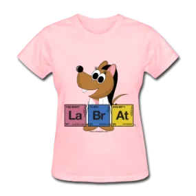 "Lab Rat Periodic Table" (brunette) - Women's T-Shirt