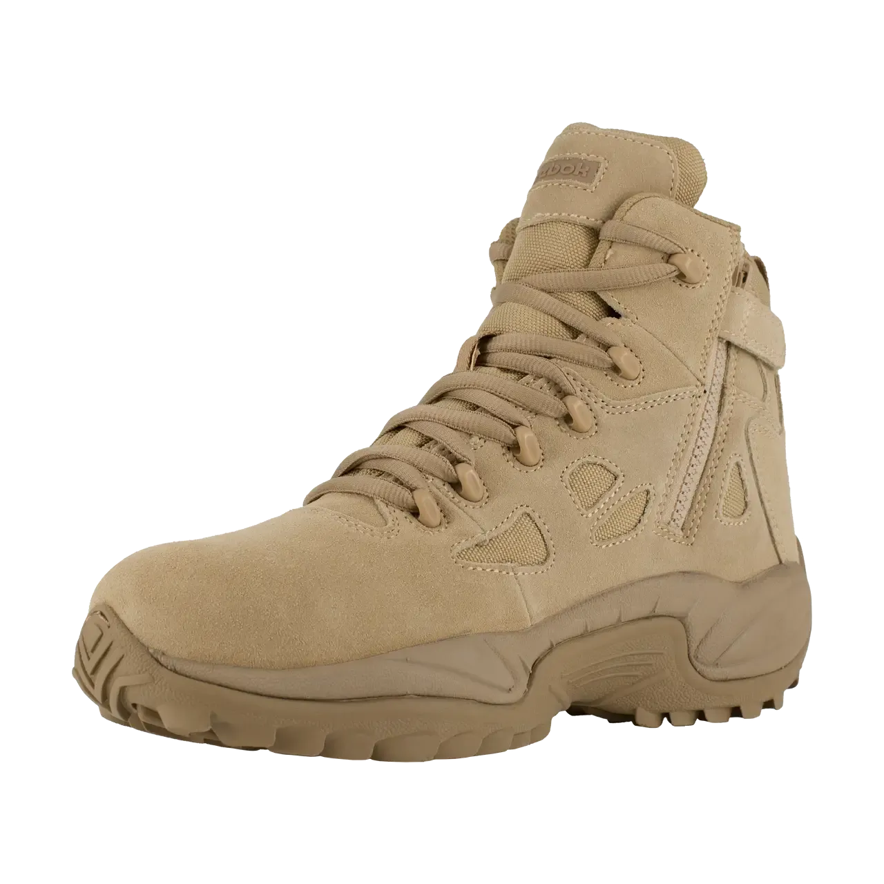 Rapid Response Rb 6 Inch Composite-Toe Side Zip Military Work Boot Desert Tan