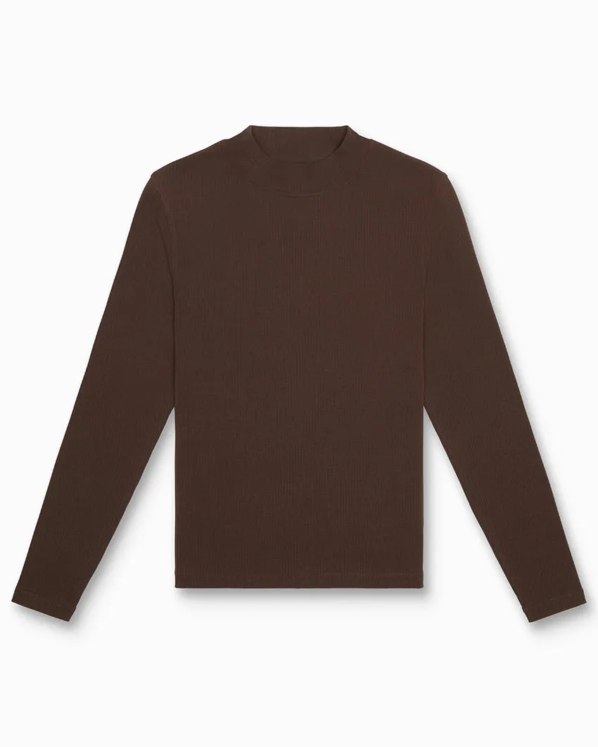 Rib Mockneck Long Sleeve