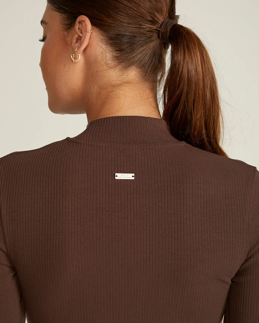 Rib Mockneck Long Sleeve