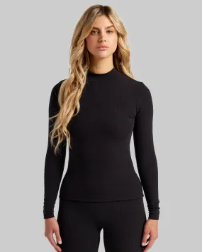 Rib Mockneck Long Sleeve