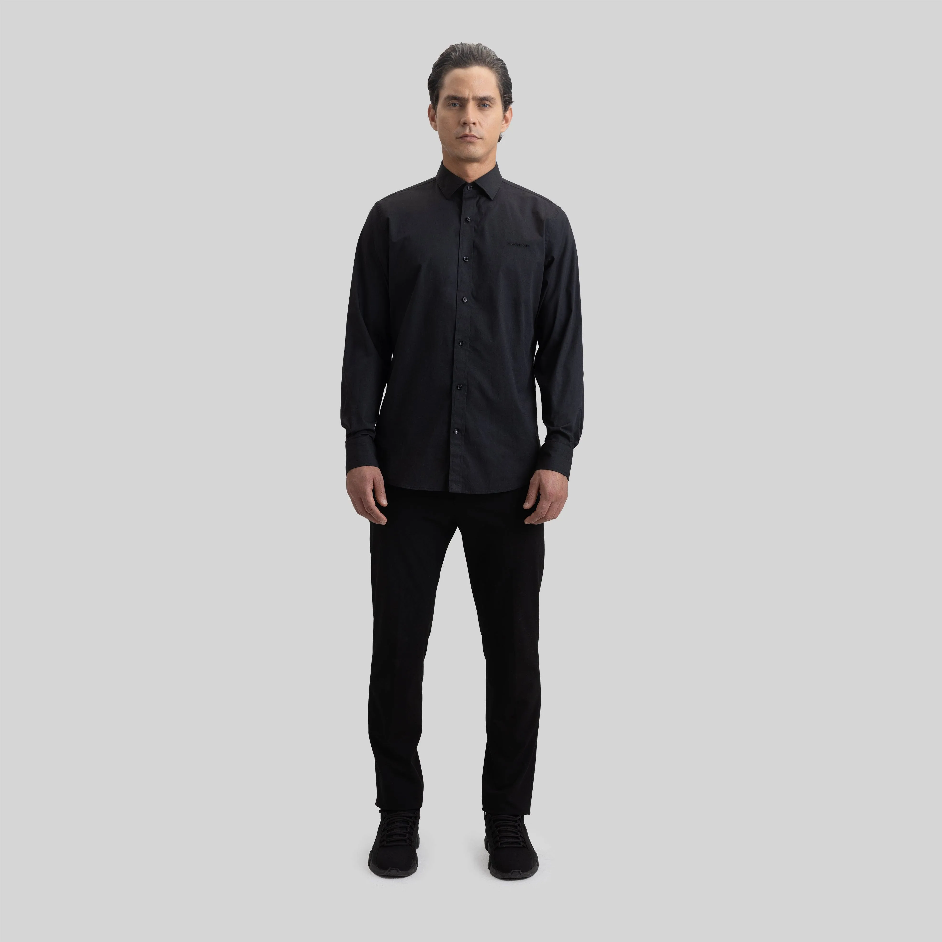 ROLLS SHIRT LONG SLEEVE BLACK