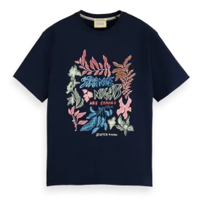 Scotch & Soda Festival Flower AWT Tee - NAVY