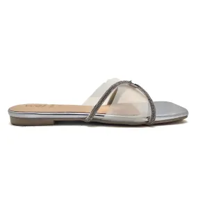 Silver Casual Slipper