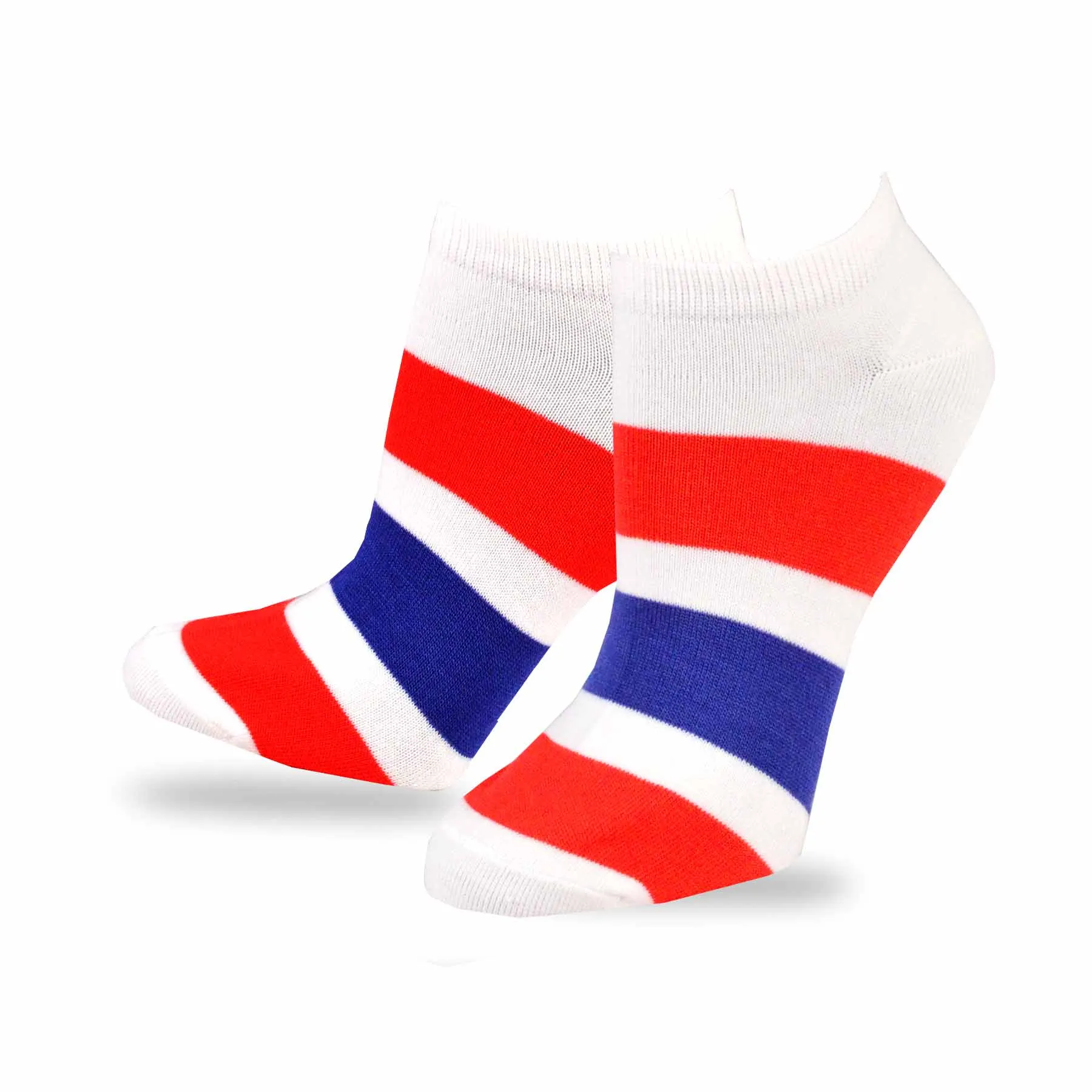 TeeHee Socks Women's 4th of July Cotton No Show Stars and Stripes 6-Pack (11155)